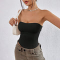 summer european and american style sexy hot girl sleeveless top - women's strappy bandeau top in rayon with slight stretch - summer women's top