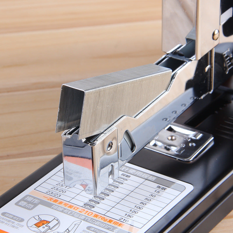 Deli 0383 heavy-duty thick-layer stapler, large thickened and labor-saving 210-page binding, financial office, binding machine