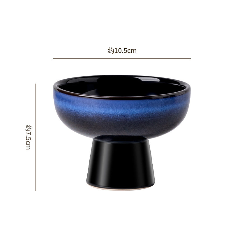 Japanese retro high-style fruit bowl - perfect for home living room, dried fruits, snacks, desserts, cakes, pastries, and candies - ceramic