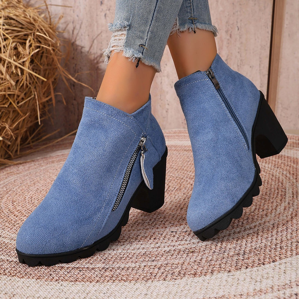 summer new arrival: plus size women's casual comfortable chic side-zip flats - wholesale