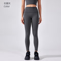 Fall and winter peach butt nude yoga pants women's outwear high waist elastic tight pants fleece-lined sports nine-point pants daw196