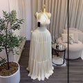 European and american cross-border women's fashion:  summer new arrivals - sexy and elegant ruched beach vacation style long slip dress