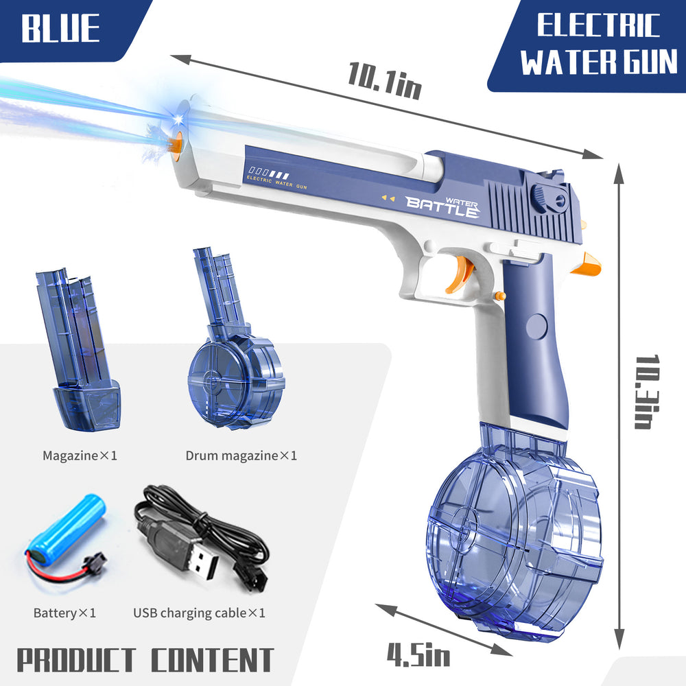new product summer fully automatic electric desert eagle water gun with light continuous charging 1911 water toy