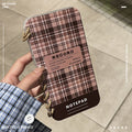 New letter plaid phone case creative notebook compatible with apple 16 pro max protective cover iphone 15 women's style