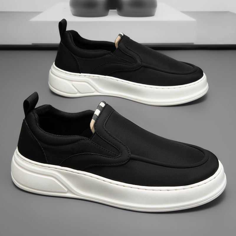Men's shoes 2026 spring new slip-on breathable chunky sole comfortable casual men's versatile trendy lightweight canvas shoes