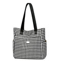 2023 fashion new arrival houndstooth canvas bag large capacity popular casual shoulder bag simple versatile tote bag for women