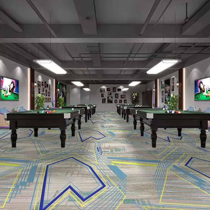 Custom billiard hall carpet - full coverage, printed design, large area, hotel & commercial billiard room nylon fire-retardant b1 carpet
