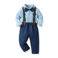 Export children's clothing new products spring & fall baby baby 100-day gentleman's suit baby suitlong sleeves khaki overalls hat