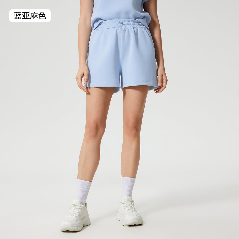 Women's summer casual activewear set: cloud-like air layer, loose fit, slimming, solid color, fashionable fitness yoga two-piece outfit