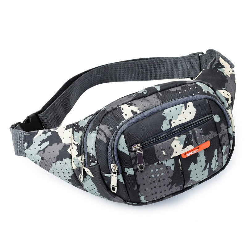 Cross-border fanny pack Men's outdoor sports Mountaineering Men's breast bag Canvas mobile phone bag Construction site work cashier messenger bag