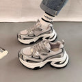 Mesh breathable chunky sneakers for women, 2026 summer new arrival, thick sole height increasing, lightweight, versatile, casual sports shoes, trendy