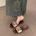 2025 french retro slippers women's flat summer outdoor new korean style fashion roman beach vacation sandals