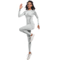 seamless knit high-stretch longline ski suit set, activewear running fitness yoga two-piece set for women