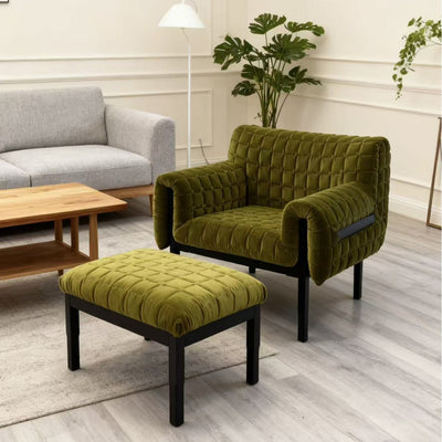 Italian designer home single leisure chair living room bedroom light luxury sofa chair classy single sofa chair