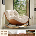 Small pink eggshell rocking chair recliner balcony for home living room single sofa chair casual lazy sofa for sleeping