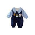 Baby onesie cartoon outing clothes super cute butt-covering baby newborn khaki college romper onesie