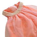 new fashion girls' clothing - american style mesh sleeveless beaded fashion dress - dropshipping available