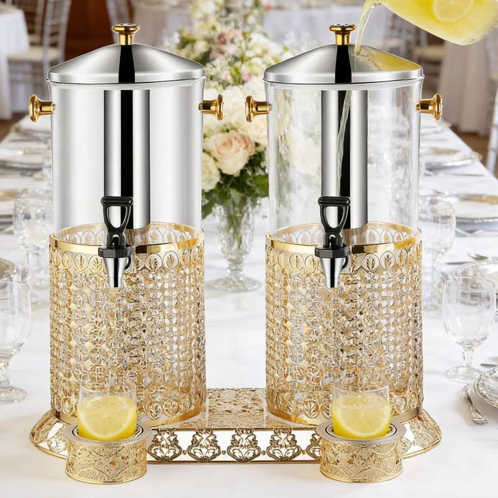 Commercial stainless steel self-service beverage dispenser, 8l european-style cold drink & juice machine, hotel & restaurant water dispenser