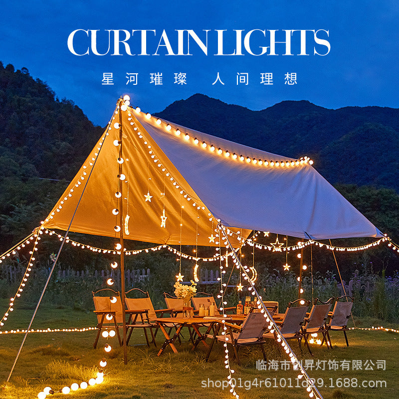 LED star lights flashing lights string gypsy stars birthday scene camping decoration room interior layout ambient lights