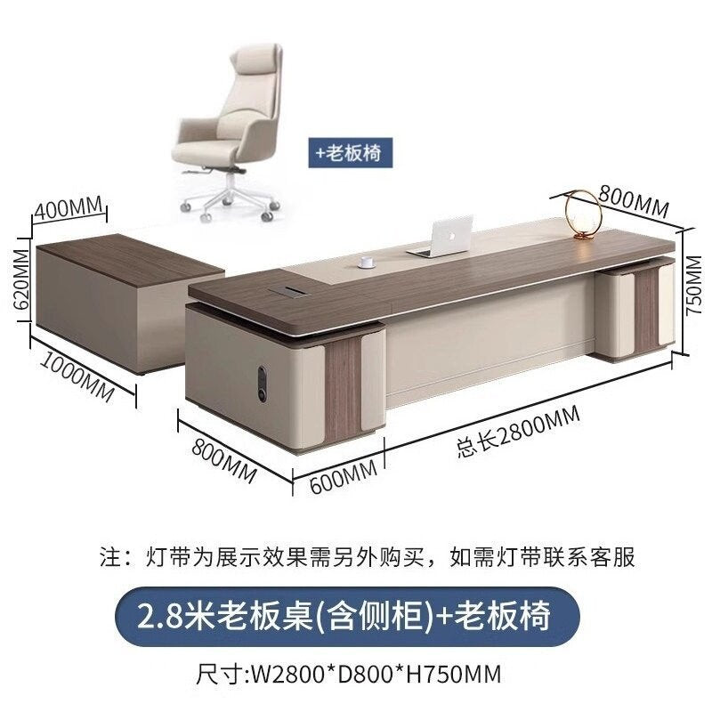Saint li boss desk: luxurious and high-end executive office desk set for chairman, ceo, and manager's office