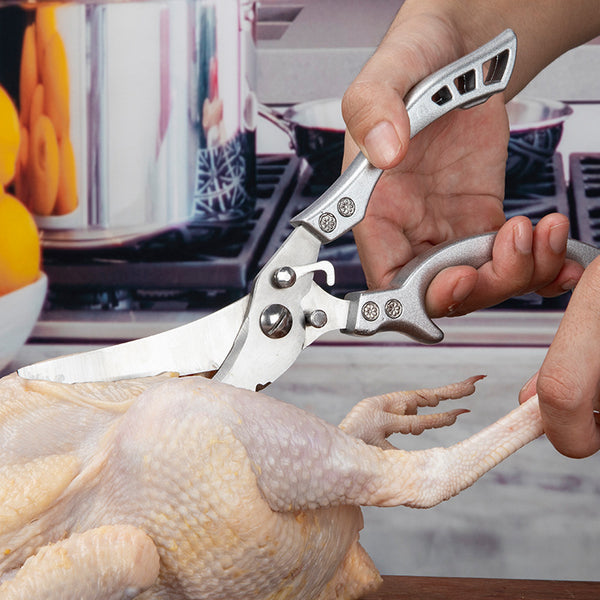 Stainless steel kitchen scissors sharp kitchen cut meat bone multifunctional kitchen household food chicken bone scissors wholesale