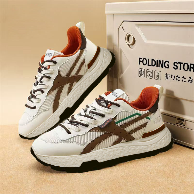 Men's spring 2026 new lightweight soft sole casual shoes - shock absorbing athletic sneakers - versatile trendy shoes for students