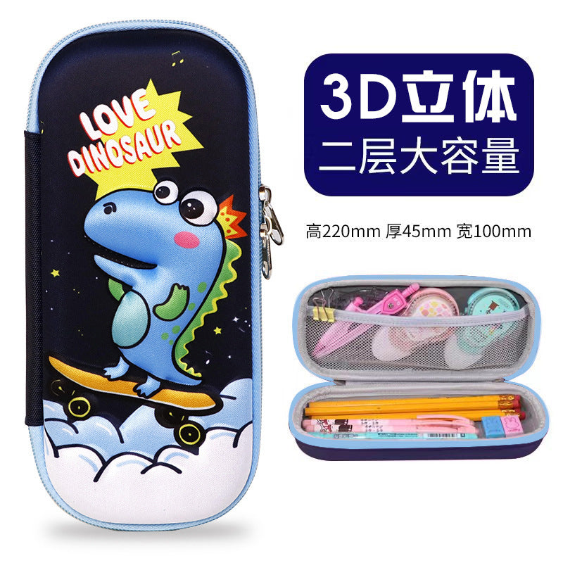New 3D three-dimensional multi-functional stationery box, children's day gift for primary school students, cartoon large-capacity pencil case creativity