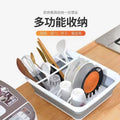 Kitchen foldable bowl rack for home dishes bowls chopsticks tableware storage rack pool sink telescopic drain basket storage rack