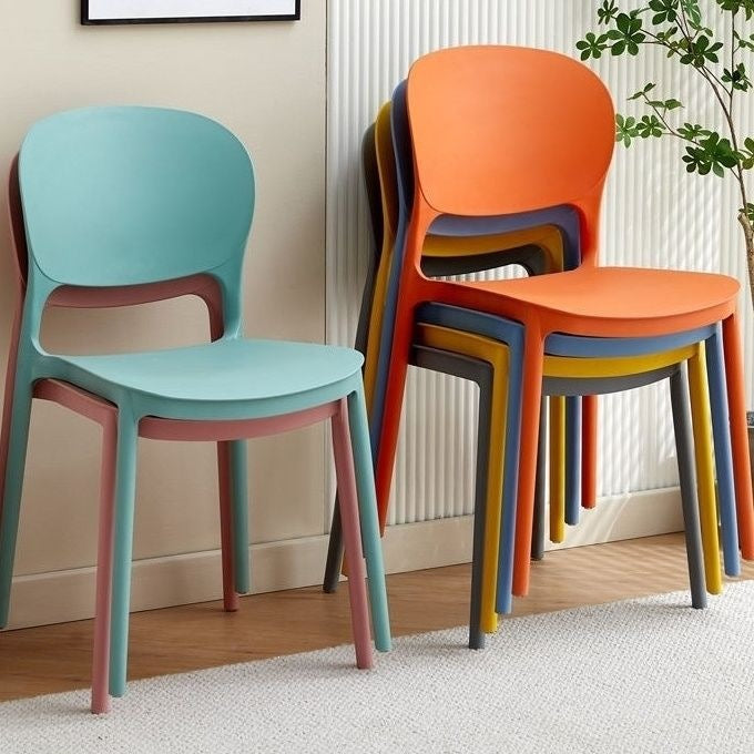 Plastic chair thickened backrest dining chair dining table for homeaccessible luxuryclassy sense negotiation stool stackable catering commercial