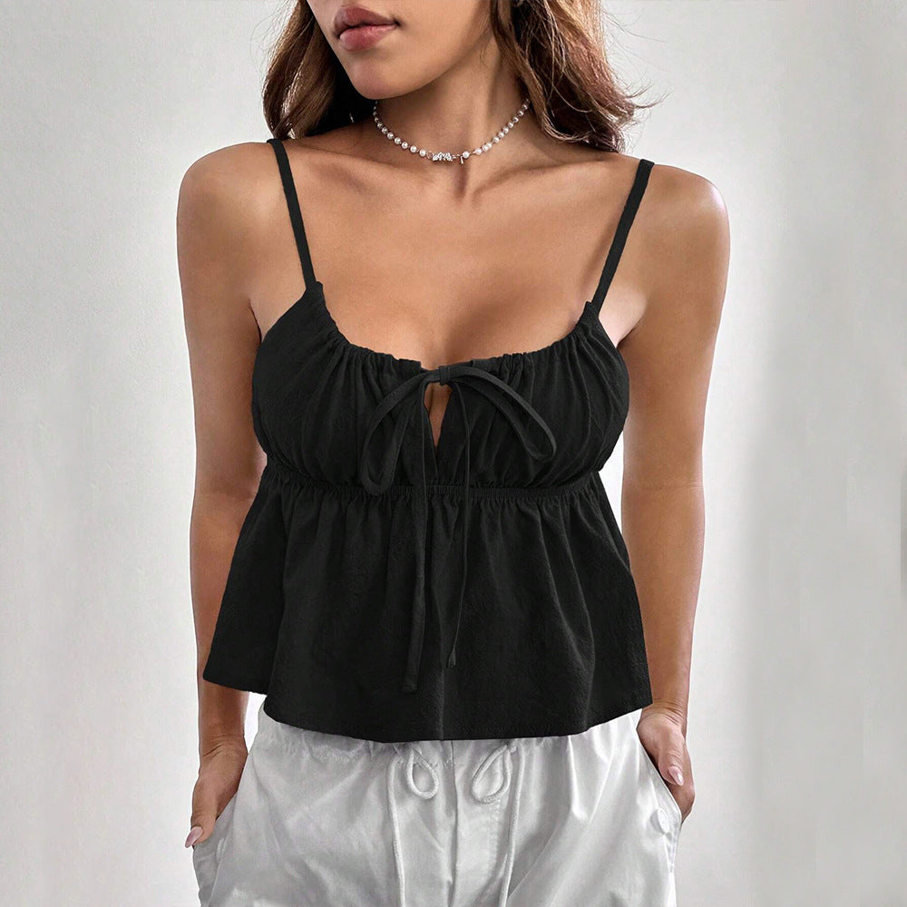 Silmshort vest suspender  sleeveless outer weartops female fashionsummernew arrivallace lace suspender