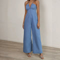 In-stock - 37113#  cross-border fashion women's denim overalls and jumpsuits for leisure and vacation
