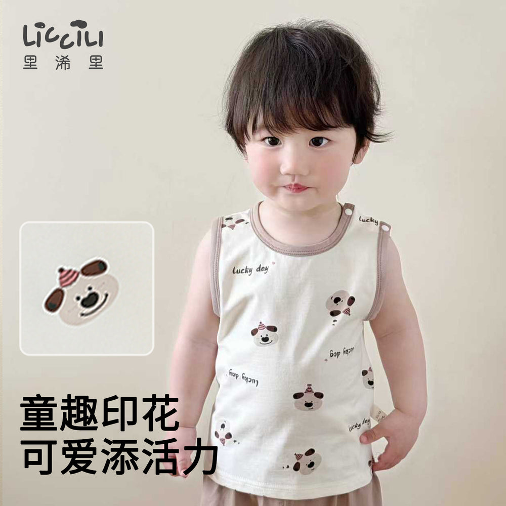 Baby summer tops vest camisole boys and girls pure cotton sleeveless t-shirt boys kids summer thin summer clothes