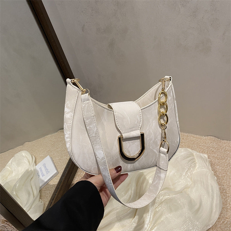 Retro women's shoulder bag women's 2025 spring new niche design versatile ins underarm bag temperament women's bag