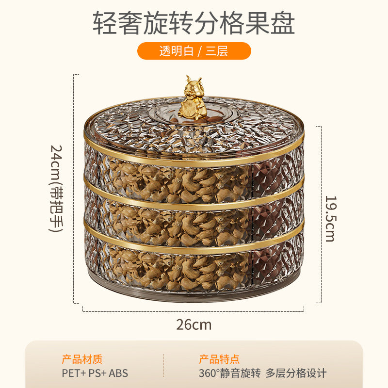 Fruit plate household living room coffee table new fruit plate candy box snack plate placed dried fruit plate candy plate storage box