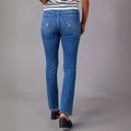 Independent station worn-out jeans for women new arrival  elegantwork clothingstraight-leg pants washed stretch jeans