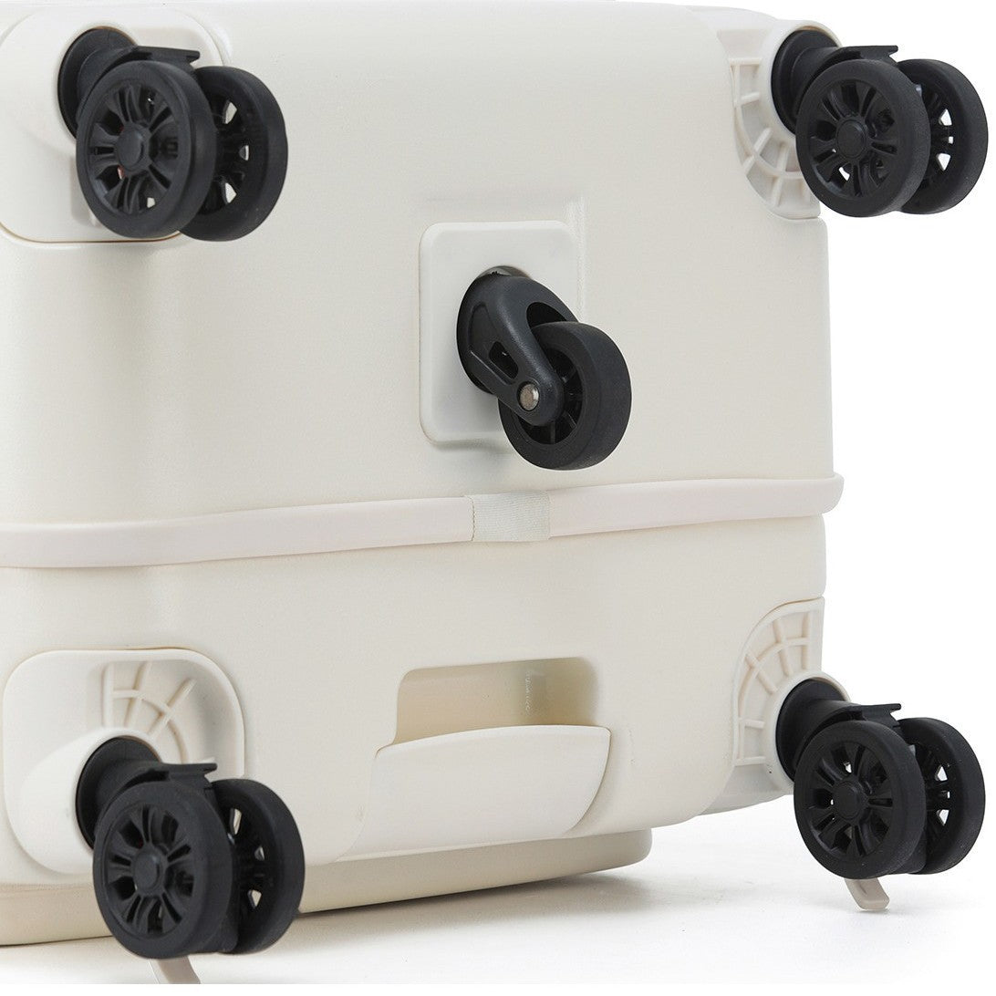 Lone wolf front open lid suitcase wide trolley case suitcase 20 inch boarding case leather case five-wheel password bag