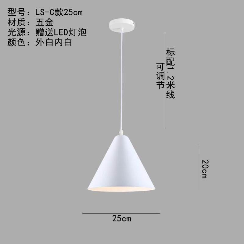 Minimalist industrial black projector light - retro creative restaurant, cafe, bubble tea shop, hot pot restaurant - unique pot lid pendant lamp