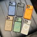 Suitable for contrasting color skin feel rotating magnetic holder apple 17 mobile phone case iphone18promax anti-fall hard case 16