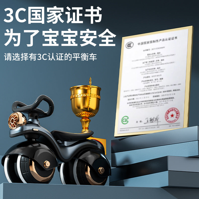 New children's balance car 1-5 years old children's baby sliding yo-yo car anti-rollover big wheel toy New Year's gift