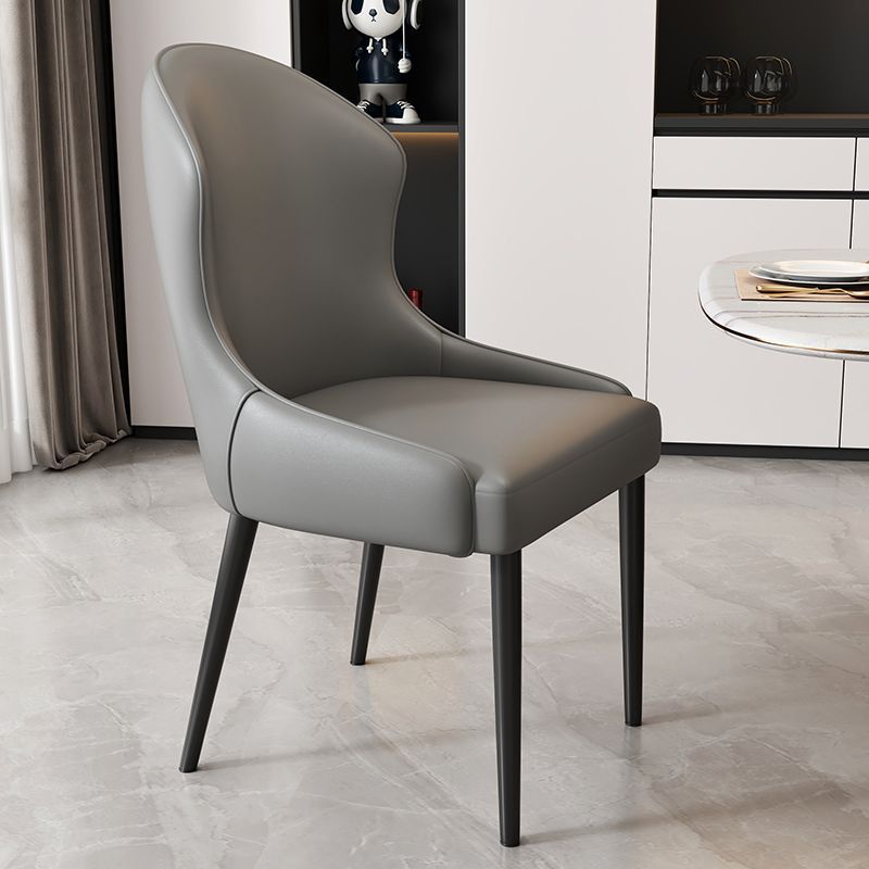 Dining chair - modern minimalist home restaurant chair, comfortable backrest, iron art dining table chair, nordic light luxury hotel chair