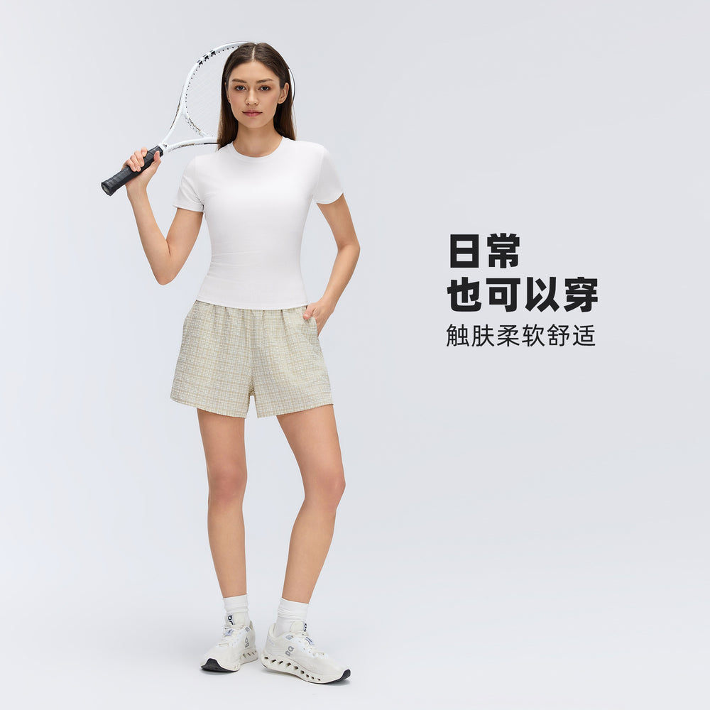 Women's summer quick-dry breathable yoga top - short sleeve crew neck casual running sports fitness t-shirt (model d26080)