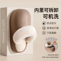 Waterproof cotton slippers for women, autumn/winter two-wear style, 2024 new arrival, indoor home use, fleece-lined warm couple's postpartum slippers