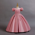 New arrival: satin sequin princess dress for girls - perfect for flower girls, piano recitals, and special occasions