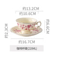 European-style stylish palace style ceramic coffee cup and saucer floral afternoon tea cup teapot milk pot sugar pot stylish combination