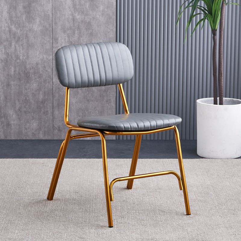 American loft iron art sub restaurant hot pot shop retro leather dining chair milk tea shop cafe casual back chair stool