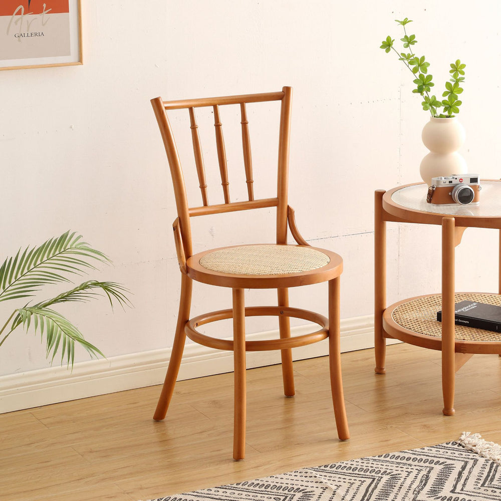 Vintage cafe table and chair set, french dessert bakery chairs, milk tea shop american rattan chairs, commercial table