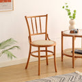 Bamboo chair-honey color-rattan seat