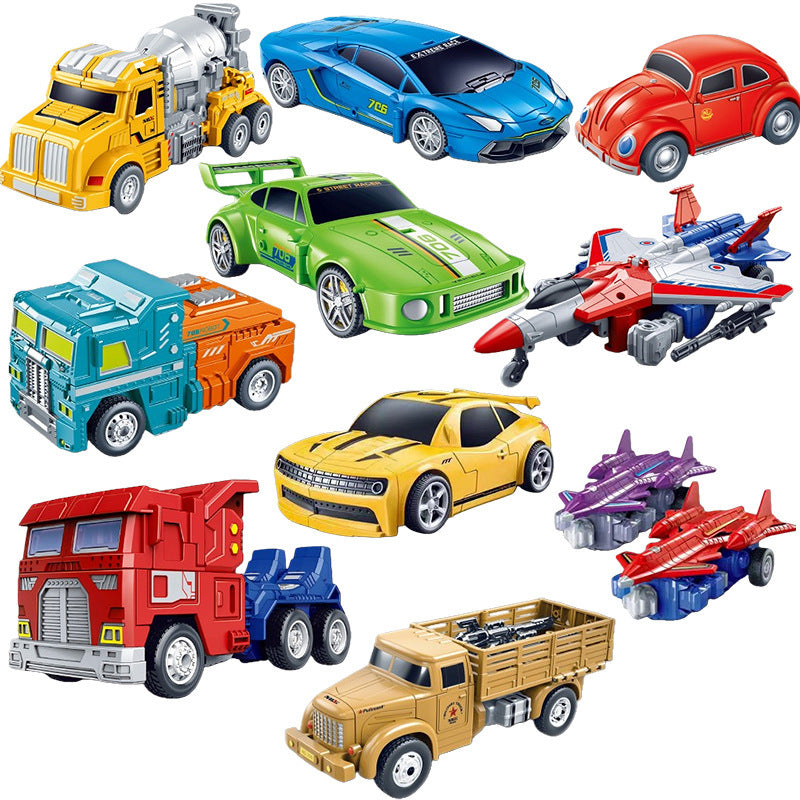Artificial inertia car deformation military war vehicle model manual deformation robot boy kids toy mecha