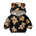 Fleece kids winter new product lambswool bear baby boys and girls children's clothing long sleevesheattechtopsoutwear