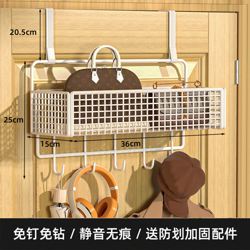 Over-the-door hook: your ultimate entryway organizer! wall-mounted, no-drill storage rack for bedroom closet, side-mounted clothes hanger